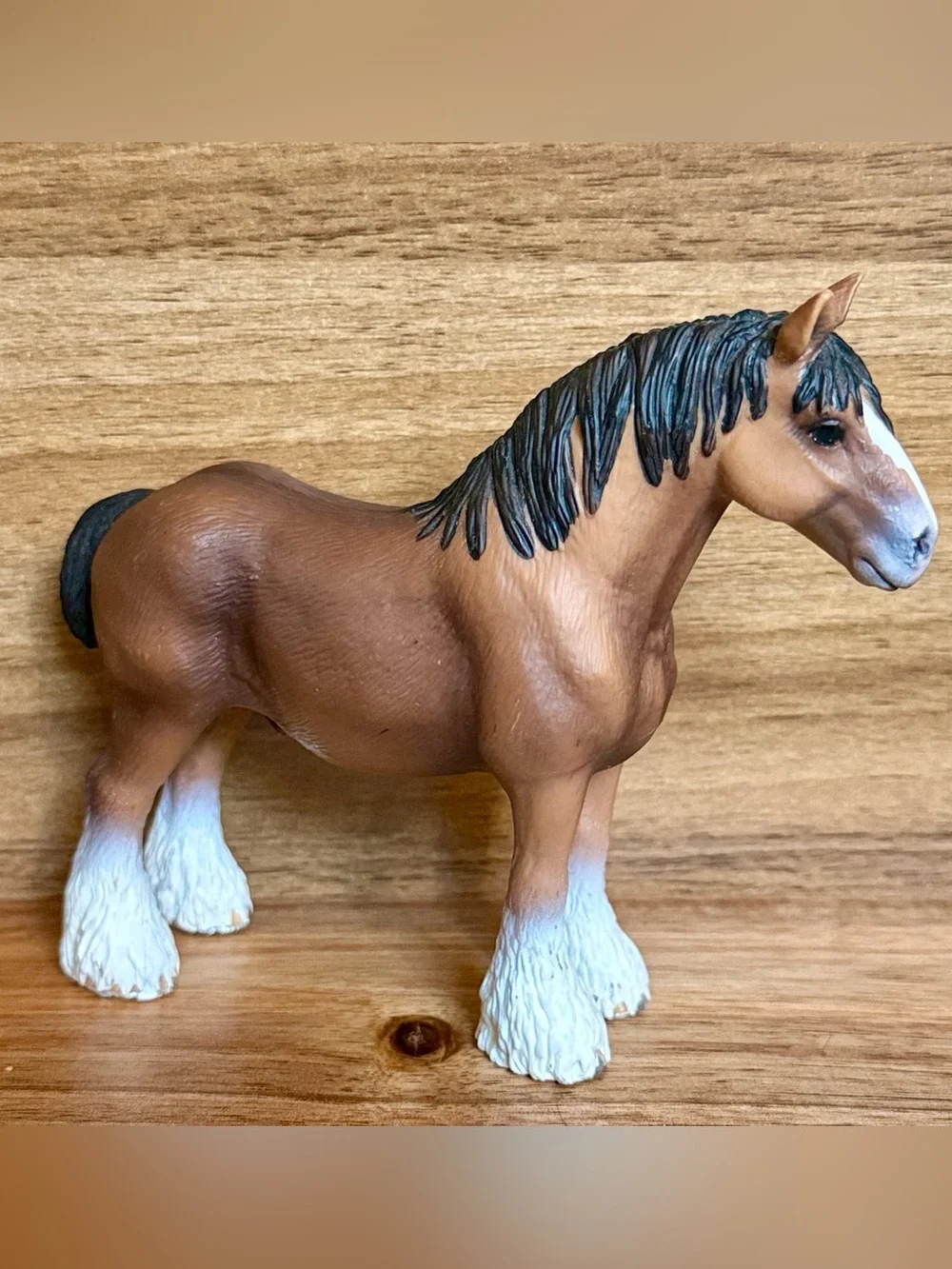Retired 2009 Schleich Clydesdale Stallion Toy Figurine (#13670)